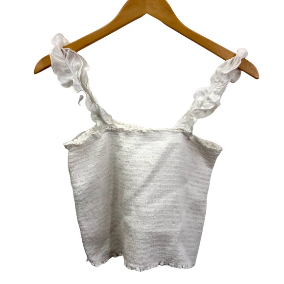 NWOT Ruffle Crop - Picture 1 of 4